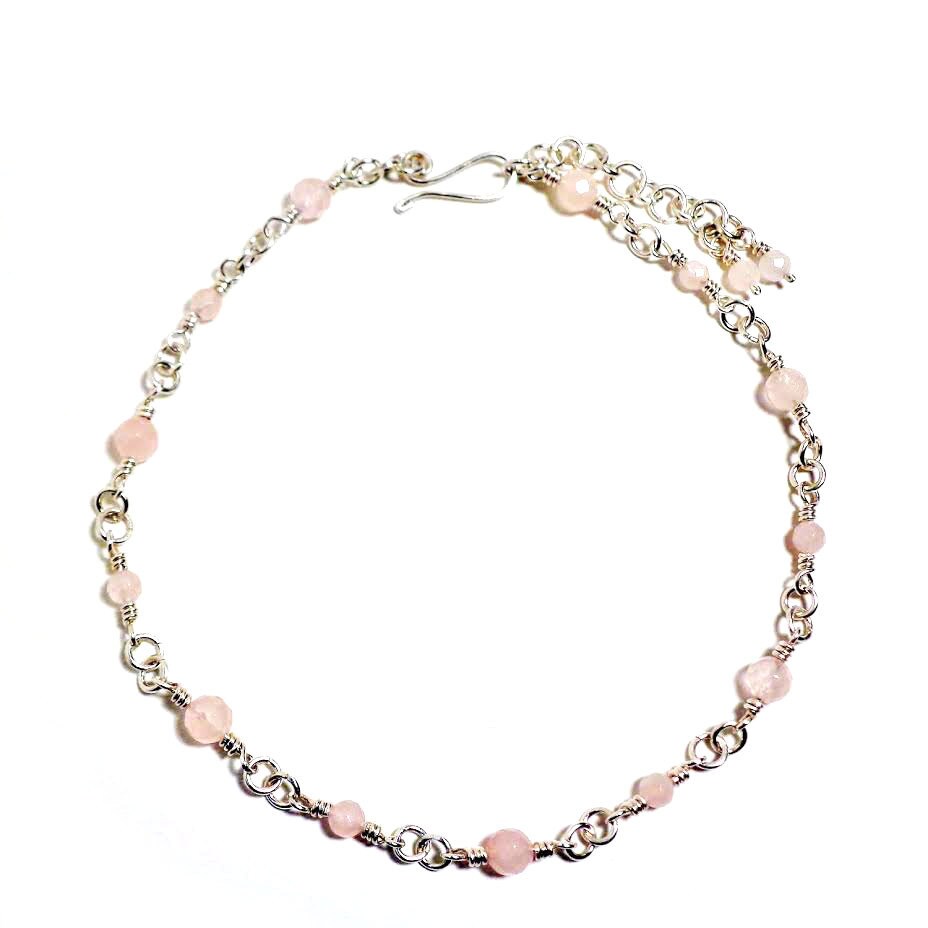 Rosenquarz Facettiert Halsband Rosenquarz Facettiert Halsband von TheHappyDragonStudio