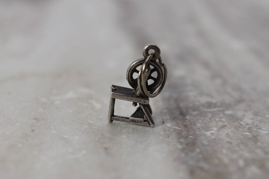 1970Er Jahre Spinnrad Charm, Sterling Silber Charme, 3 Dimensionaler Geschenke Für Sie, Mutter von TheHavenFinds