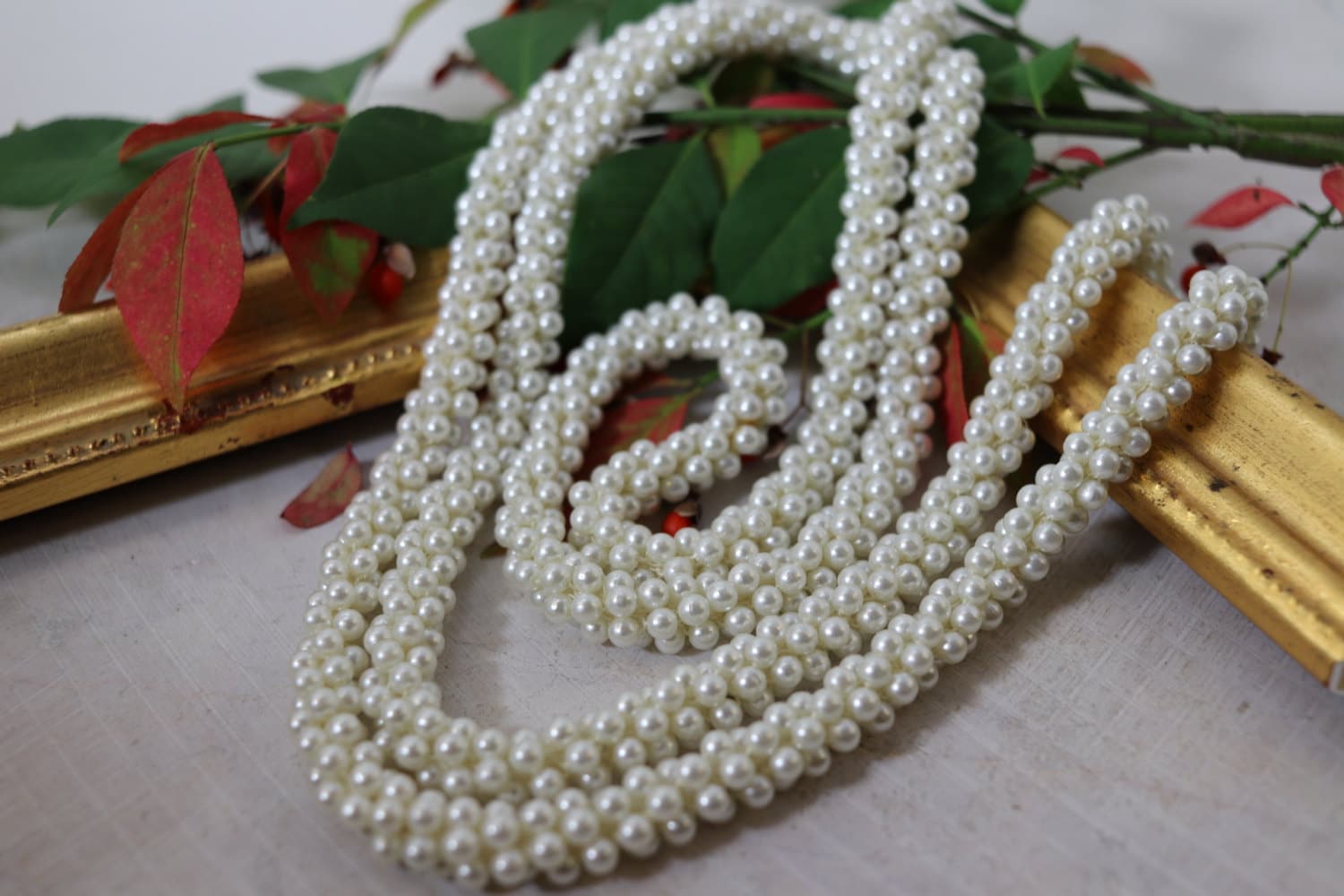 Vintage 46" Kunstperlen Lange Geflochtene Multi-Perlen Halskette, Nachlass Schmuck, Brautschmuck, Prom Geschenke Für Sie, Mama von TheHavenFinds