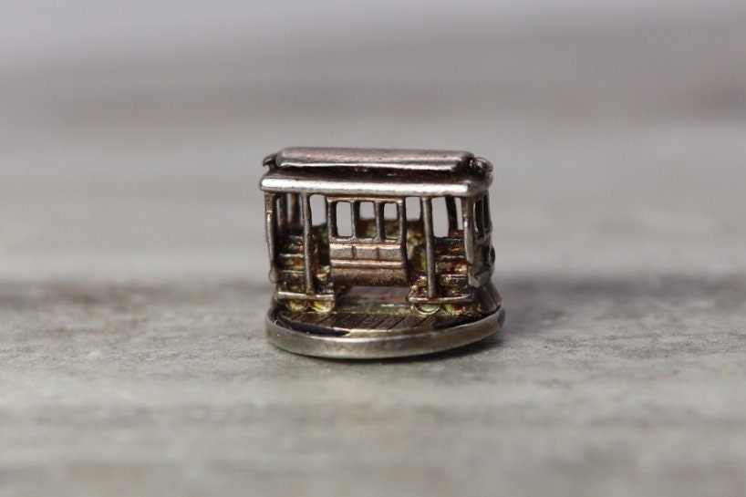 Vintage San Francisco Cable Car Charme, Sterlingsilber Reise 3D Beweglichen Charme von TheHavenFinds