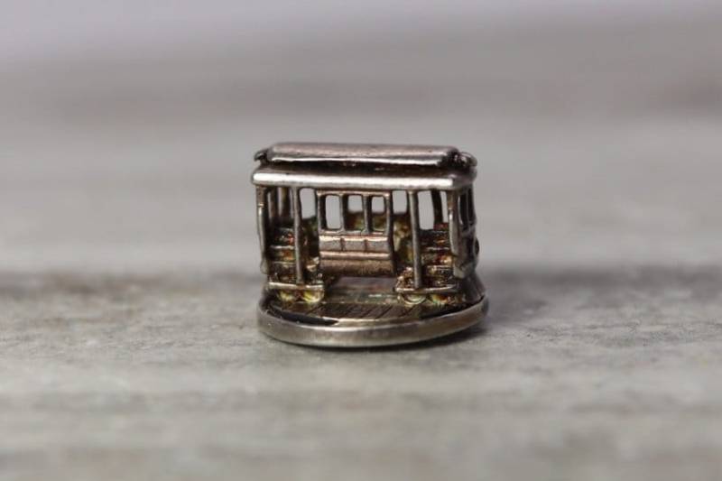 Vintage San Francisco Cable Car Charme, Sterlingsilber Reise 3D Beweglichen Charme von TheHavenFinds