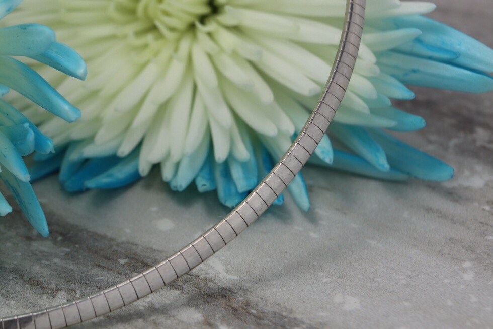 Vintage Sterling Silber Omega Halskette, 18" Lang, Made in Italy, Nachlass Schmuck, Abschlussball Geschenke Für Sie, Layering Armband von TheHavenFinds