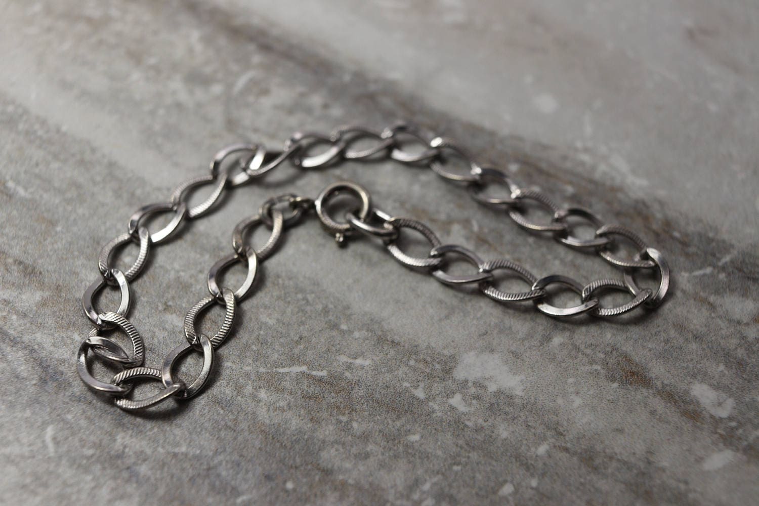 Vintage Sterling Silber Starter Bettelarmband, 20 cm Langes Einzelgliedarmband Ohne Charms, Nachlassschmuck, Geschenke Für Sie, Mama von TheHavenFinds