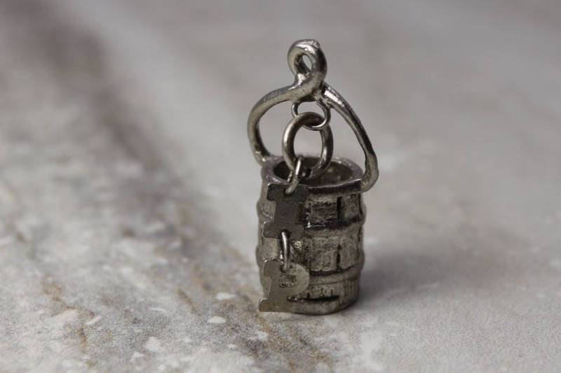 Vintage Sterling Silber Wunschbrunnen Anhänger, Nachlass Schmuck, 3 Dimensionaler Charme, Geschenke Für Mama, Sie von TheHavenFinds