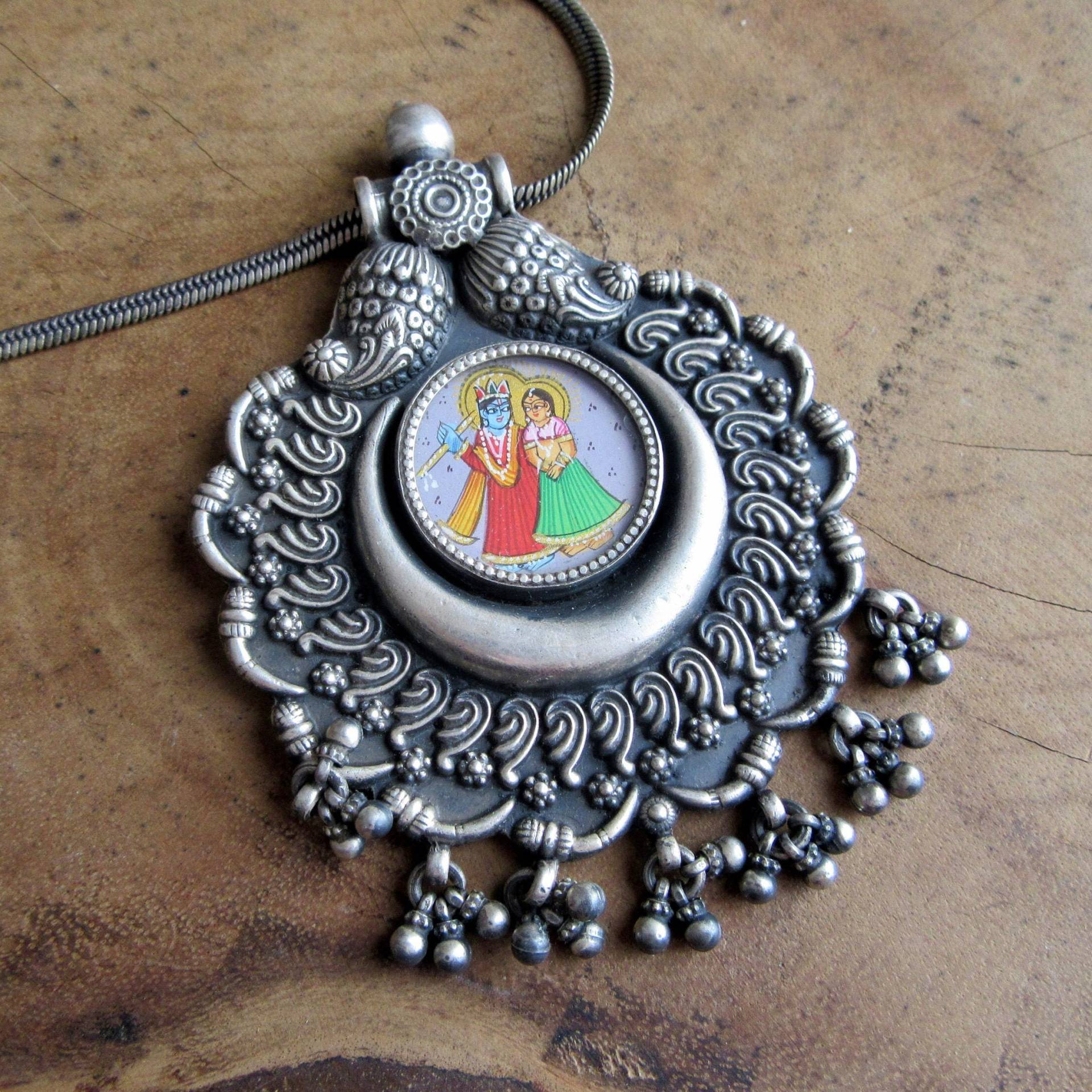 Erstaunlicher Radha Krishna Silber Anhänger Aus Indien | Hindu Amulett Erstaunlicher Radha Krishna Silber Anhänger Aus Indien | Hindu Amulett von TheHiddenAlley