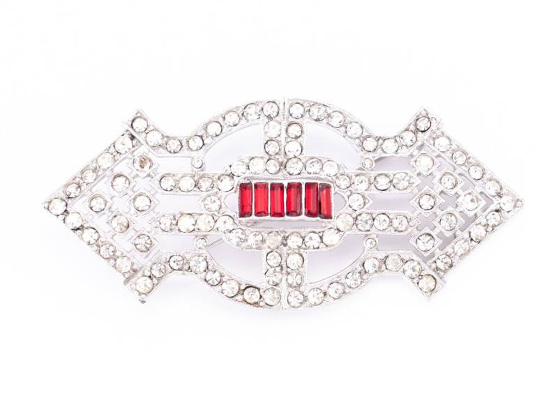 Jahrgang Kenneth Jay Lane Artdeco Inspiriert Kristall Strass-Brosche von TheHillbillyHipster