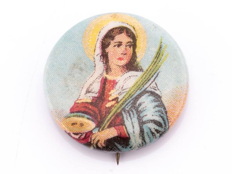 Jahrgang Lucia Von Syrakus Revers Pin-Button Jahrgang Lucia Von Syrakus Revers Pin-Button von TheHillbillyHipster