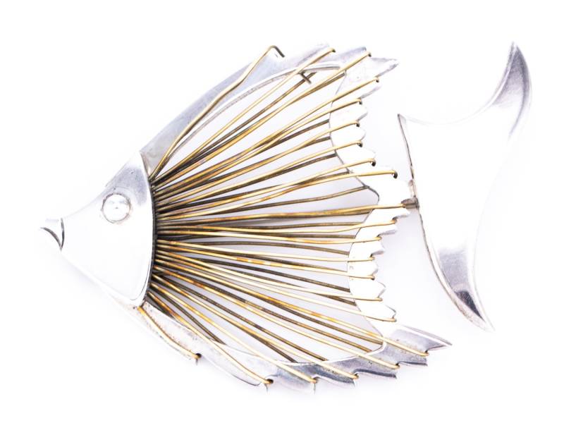 Jahrgang Taxco Sterlingsilber Und Messing Angelfish Brosche von TheHillbillyHipster