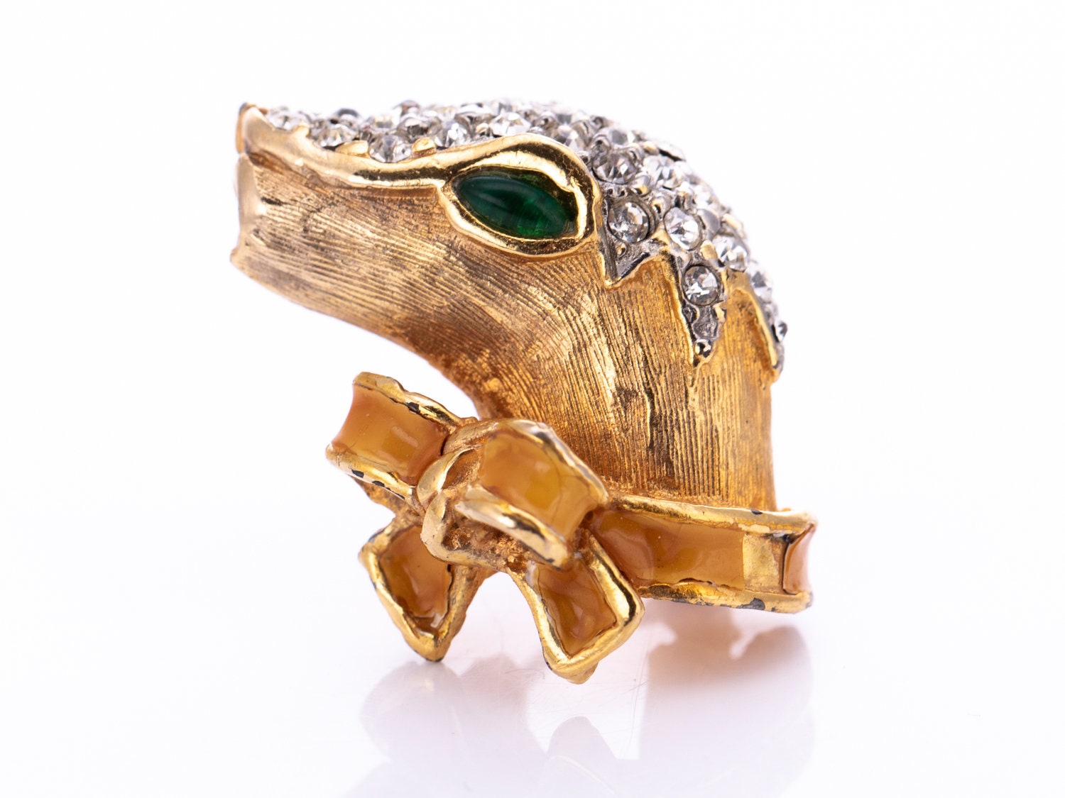 Seltene Vintage Kenneth Jay Lane Strass Emaille Seehund Kopf Pin - Wie Seltene Vintage Kenneth Jay Lane Strass Emaille Seehund Kopf Pin - Wie von TheHillbillyHipster