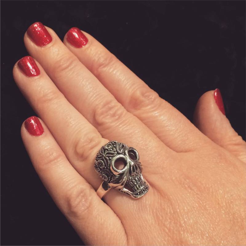 Art Deco Ring Silber Skull Markasit Art Deco Ring Silber Skull Markasit von TheHirstCollection