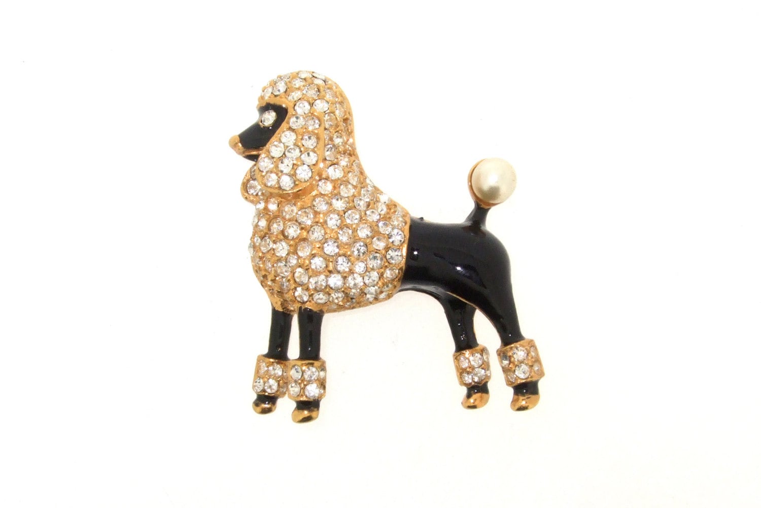 Pudel Brosche Schwarz Emaille Pin Pudel Brosche Schwarz Emaille Pin von TheHirstCollection