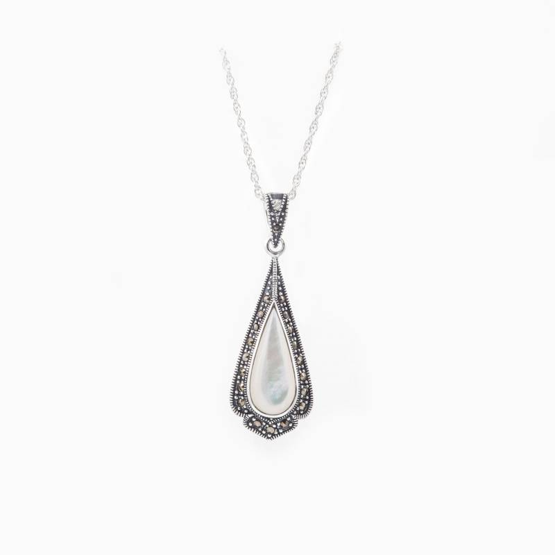 Silber Tropfen Anhänger Aus Perlmutt Silber Tropfen Anhänger Aus Perlmutt von TheHirstCollection