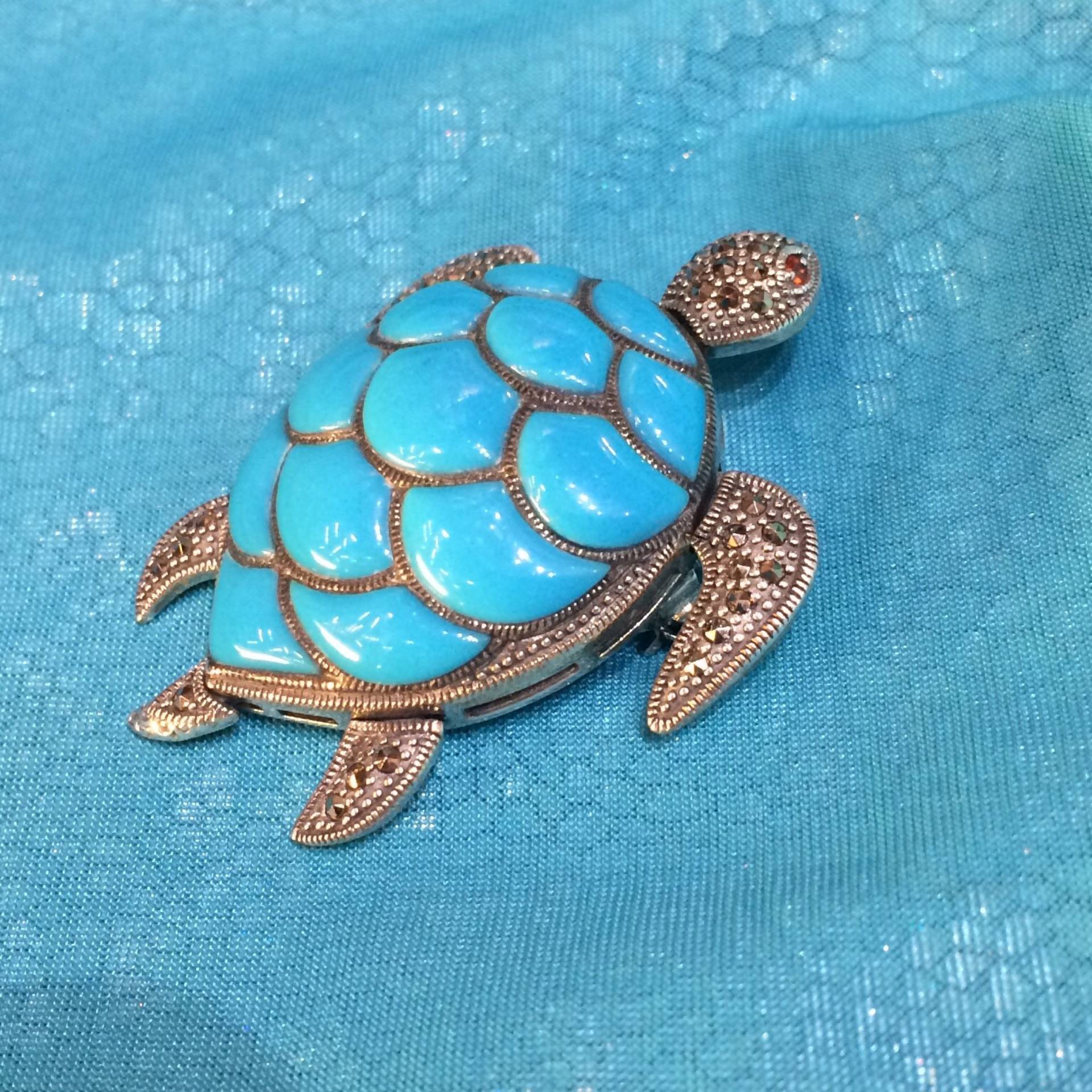 Türkise Schildkröten Brosche Türkise Schildkröten Brosche von TheHirstCollection