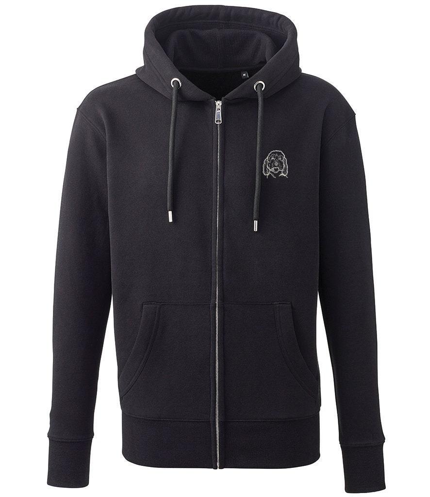 Cockapoo Hoody Kleidung Geschenke Bestickt Unisex Bio Full Zip Hoodie von TheHouseOfDogShop