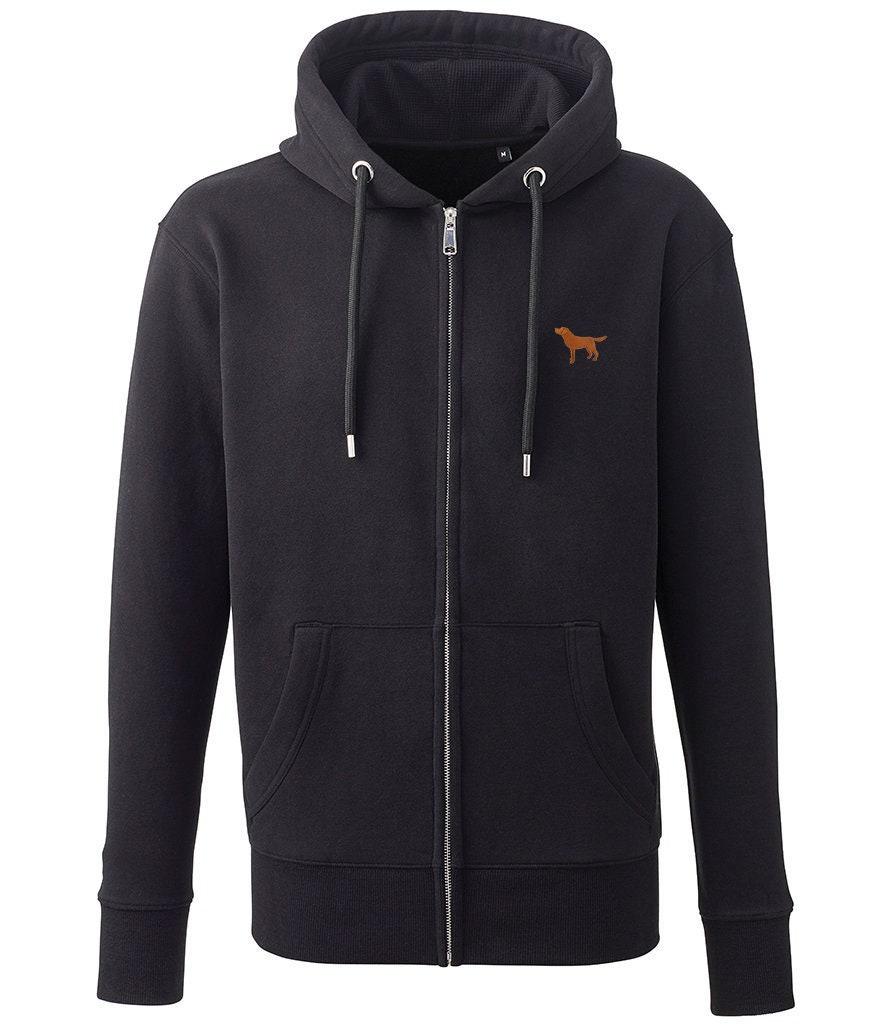 Fuchs Rot Labrador Hoodie Besitzer Geschenk Kleidung Geschenke Bestickt Unisex Bio Full Zip Hoodie, Aus Dem Haus Des Hundes von TheHouseOfDogShop