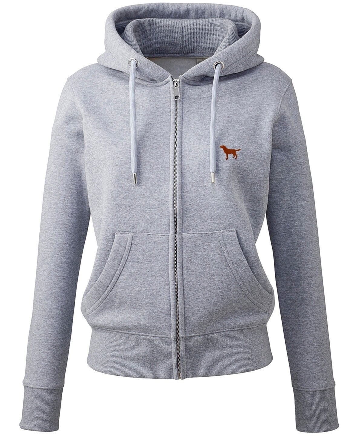 Schokolade Labrador Kleidung Geschenke Bestickt Damen Bio Voller Reißverschluss Hoodie von TheHouseOfDogShop