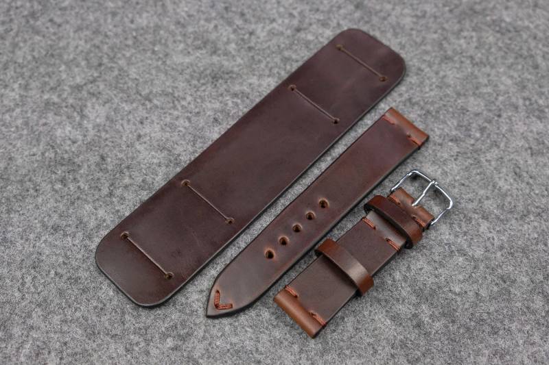 Horween Chromexcel Braun Seite Stich Newman Bund Uhr Armband Horween Chromexcel Braun Seite Stich Newman Bund Uhr Armband von TheHouseOfStraps