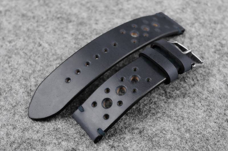Horween Chromexcel Marine Ungefüttert Racing Leder Armband von TheHouseOfStraps