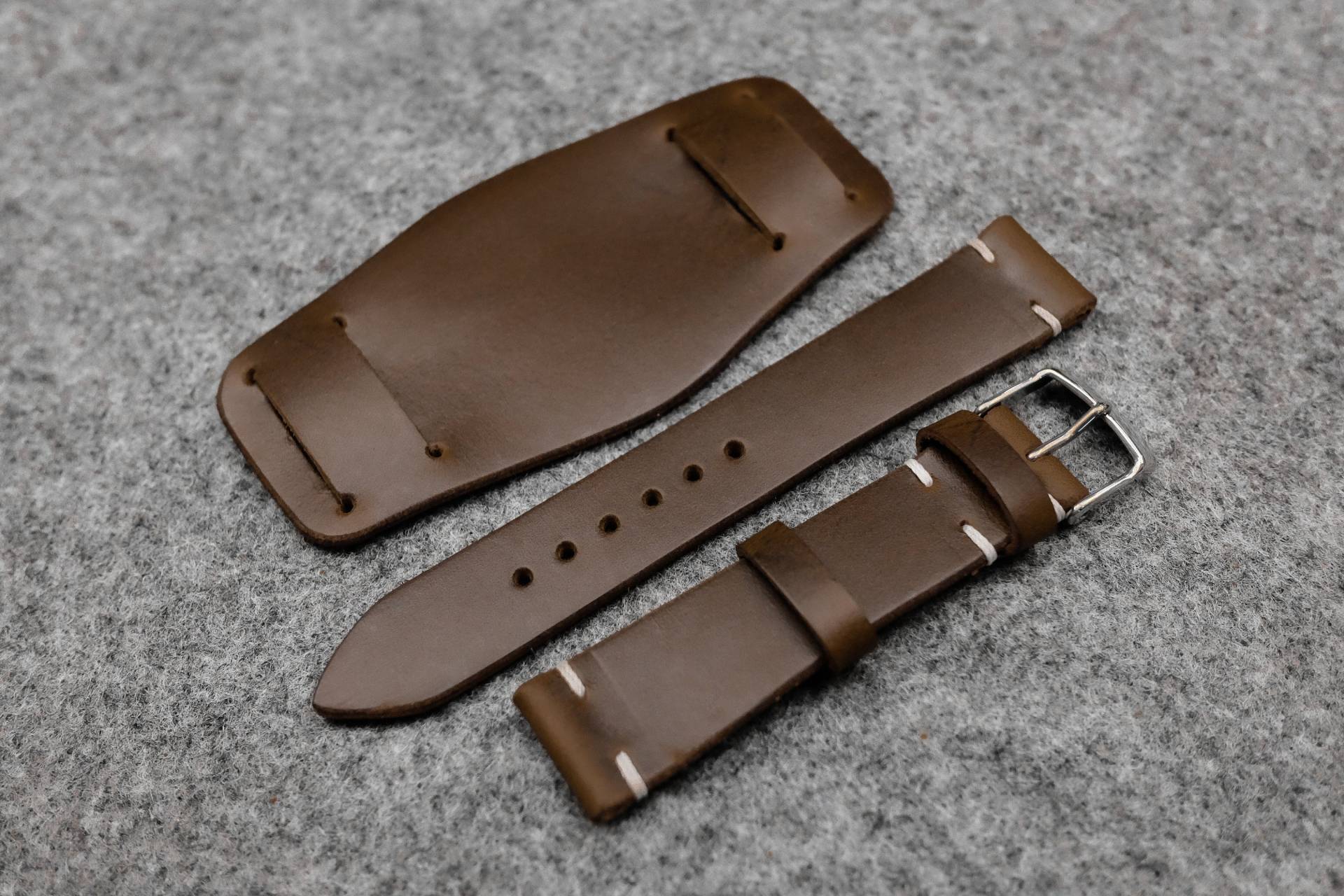 Horween Chromexcel Natürliche Ungefüttert Leder Bund Armband Horween Chromexcel Natürliche Ungefüttert Leder Bund Armband von TheHouseOfStraps