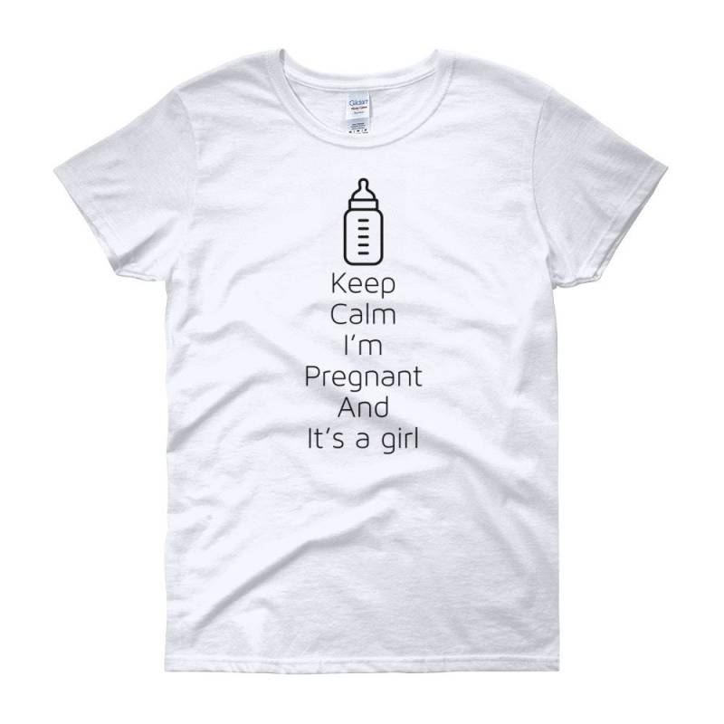 Ruhig, Ich Bin Schwanger Und Es Ist Ein Mädchen T-Shirt Oben T-Shirt von TheHuntleyFactory