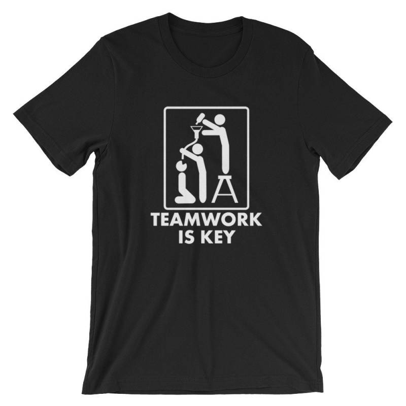 Teamwork Ist Schlüssel Kurzarm Lustige Unisex T-Shirt von TheHuntleyFactory
