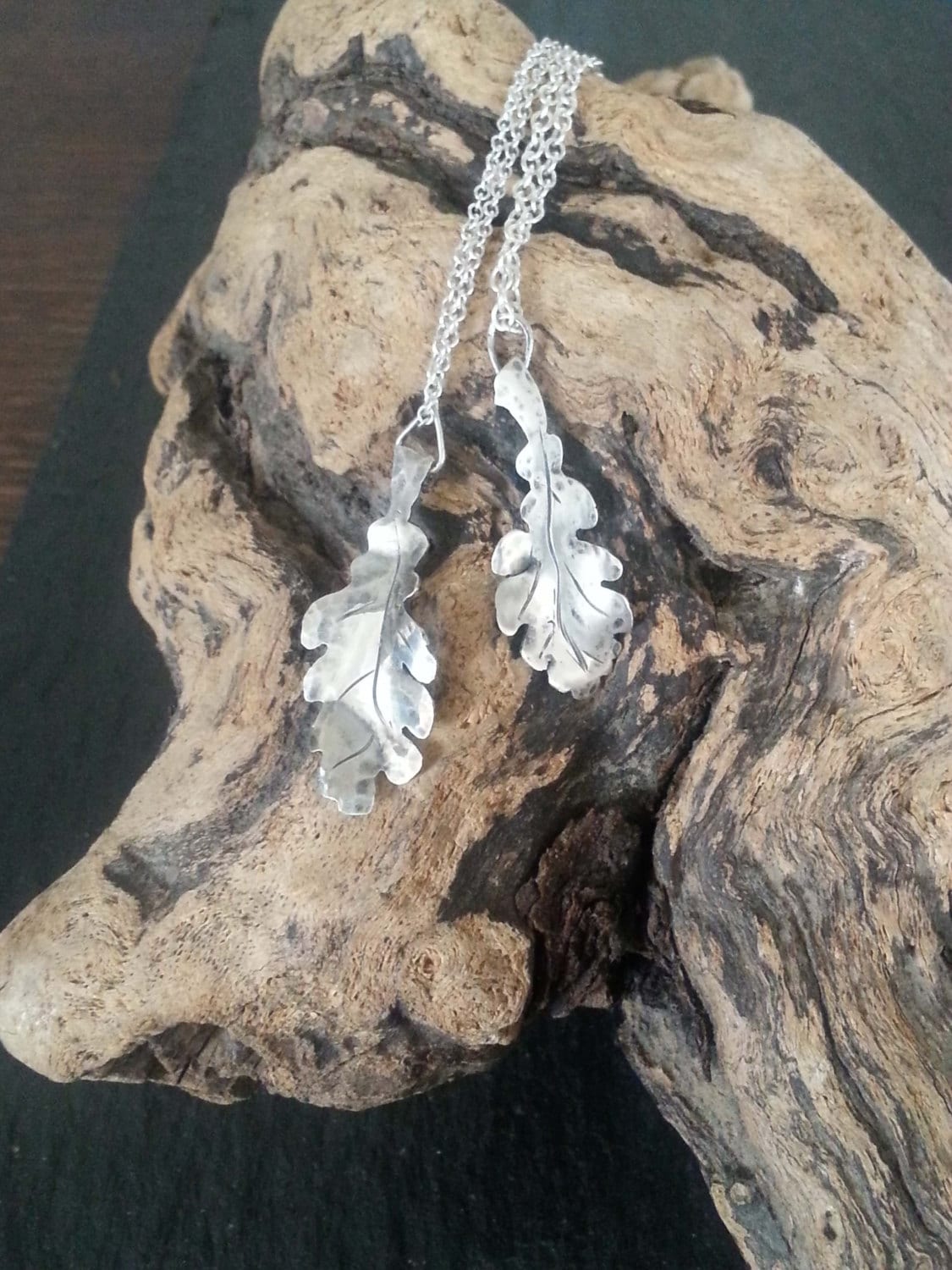 Silber Eichenblatt Halskette Silber Eichenblatt Halskette von TheIndigoForge