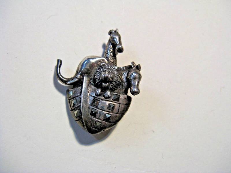 Vintage Sterling Silber Brosche Arche Noah Mit Markasiten von TheInstantMemory