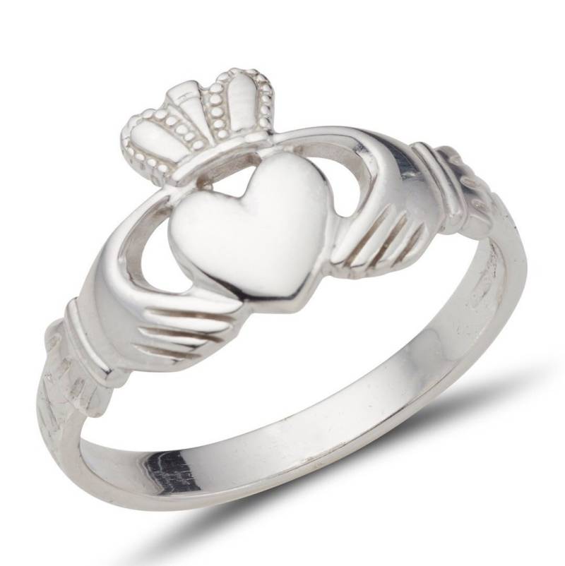 Damen Platin Claddagh Ring von TheIrishJeweller