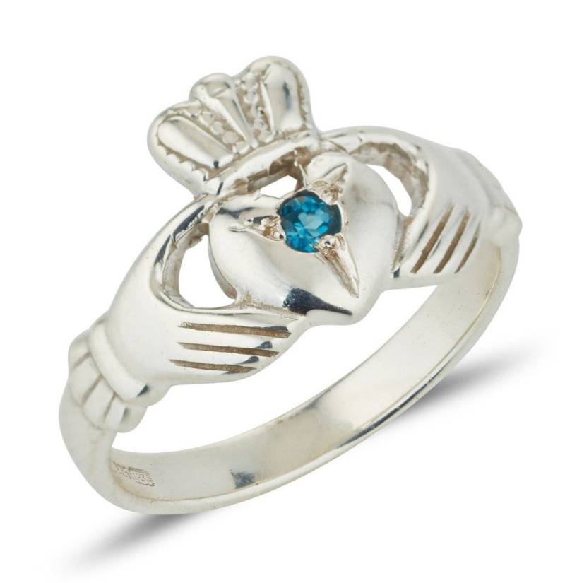 Edelstein Claddagh in Sterling Silber von TheIrishJeweller