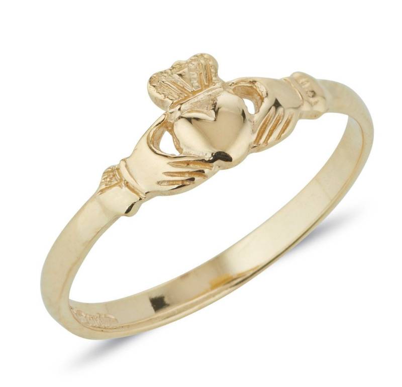 Zierlicher Claddagh Ring in Gold von TheIrishJeweller