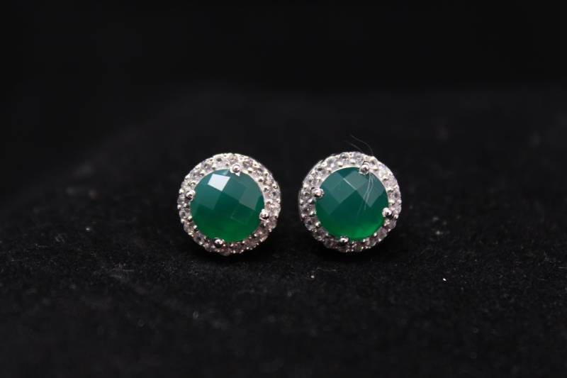 Natürliche Grün Onyx Ohrstecker, Hochzeit Ohrring, Verlobung Serring, Geschenk Für Freundin, Frau, Weihnachtsgeschenk, Frauen Silber Niedlich von TheJaipurTradition