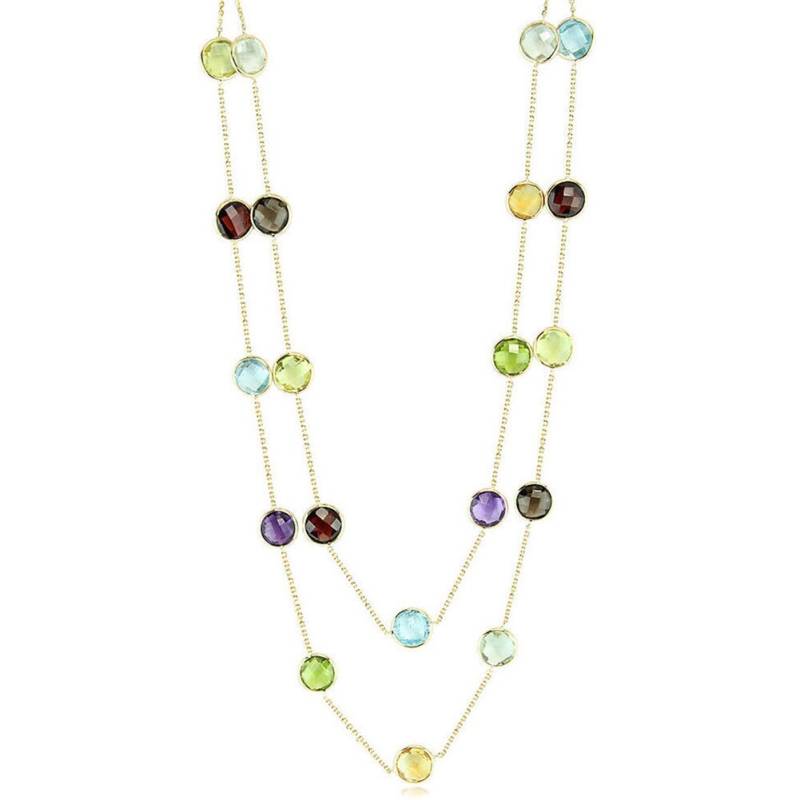 14K Gelbgold Edelsteinkette Rosenschliff, 36 Zoll 14K Gelbgold Edelsteinkette Rosenschliff, 36 Zoll von TheJewelCottage