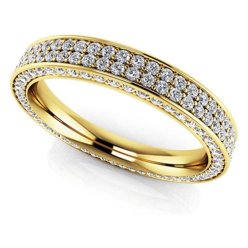 585Er Gelbgold Diamant Eternity Ring Band in Krappenfassung 585Er Gelbgold Diamant Eternity Ring Band in Krappenfassung von TheJewelCottage
