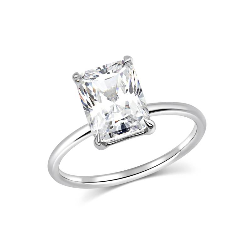 Smaragdschliff-Labordiamant Solitärring - G-Farbe Vs2 Igi-Gutachten von TheJewelPrincess