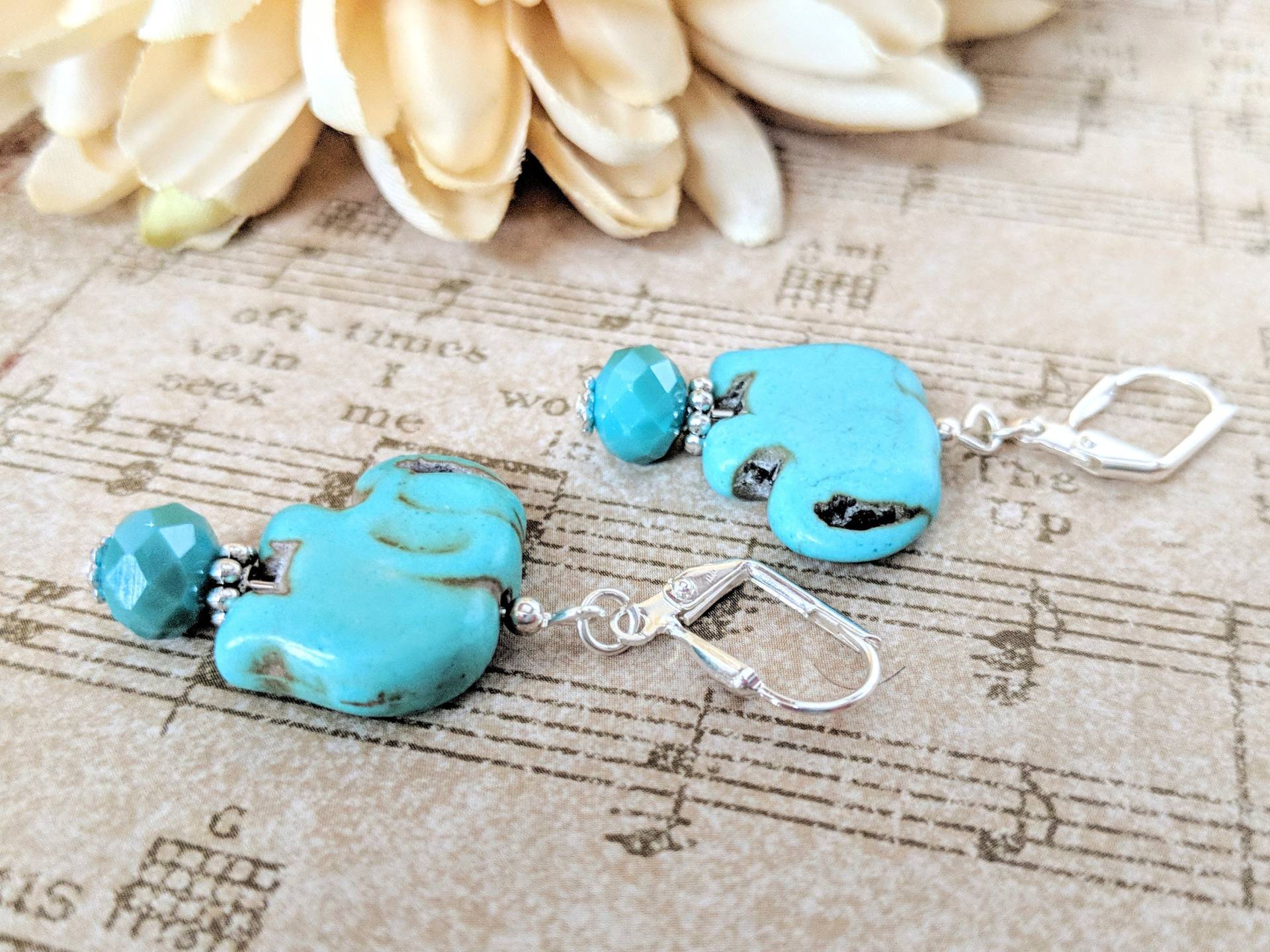 Elefanten-Liebhaber-Geschenk Für Sie, Sterlingsilber-Türkis-Elefant-Ohrringe, Blaue Steinohrringe Baumeln, Boho Ohrringe Bestseller, Nicht Durchbohrt Elefanten-Liebhaber-Geschenk Für Sie, Sterlingsilber-Türkis-Elefant-Ohrringe, Blaue Steinohrringe Baumeln, Boho Ohrringe Bestseller, Nicht Durchbohrt von TheJeweledElephants