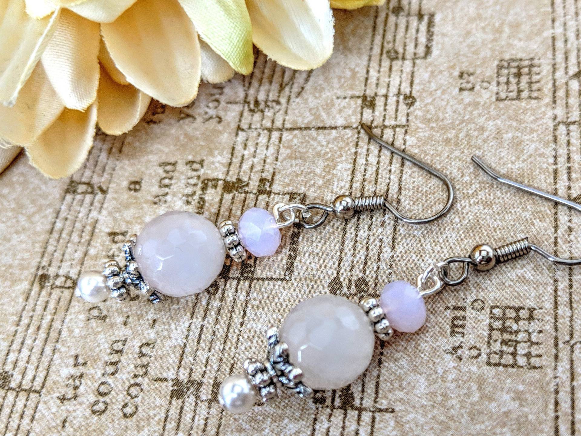 sterling Silber Blush Ohrringe, Nickel Frei Rosenquarz Ohrringe Baumeln, Hochzeit Baumeln Und Tropfen 925 Kristall Für sterling Silber Blush Ohrringe, Nickel Frei Rosenquarz Ohrringe Baumeln, Hochzeit Baumeln Und Tropfen 925 Kristall Für von TheJeweledElephants