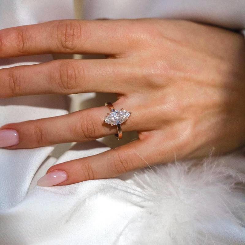 2.5Ct Marquise Cut Moissanite Verlobungsring Verlobungsring, Solitaire von TheJewello