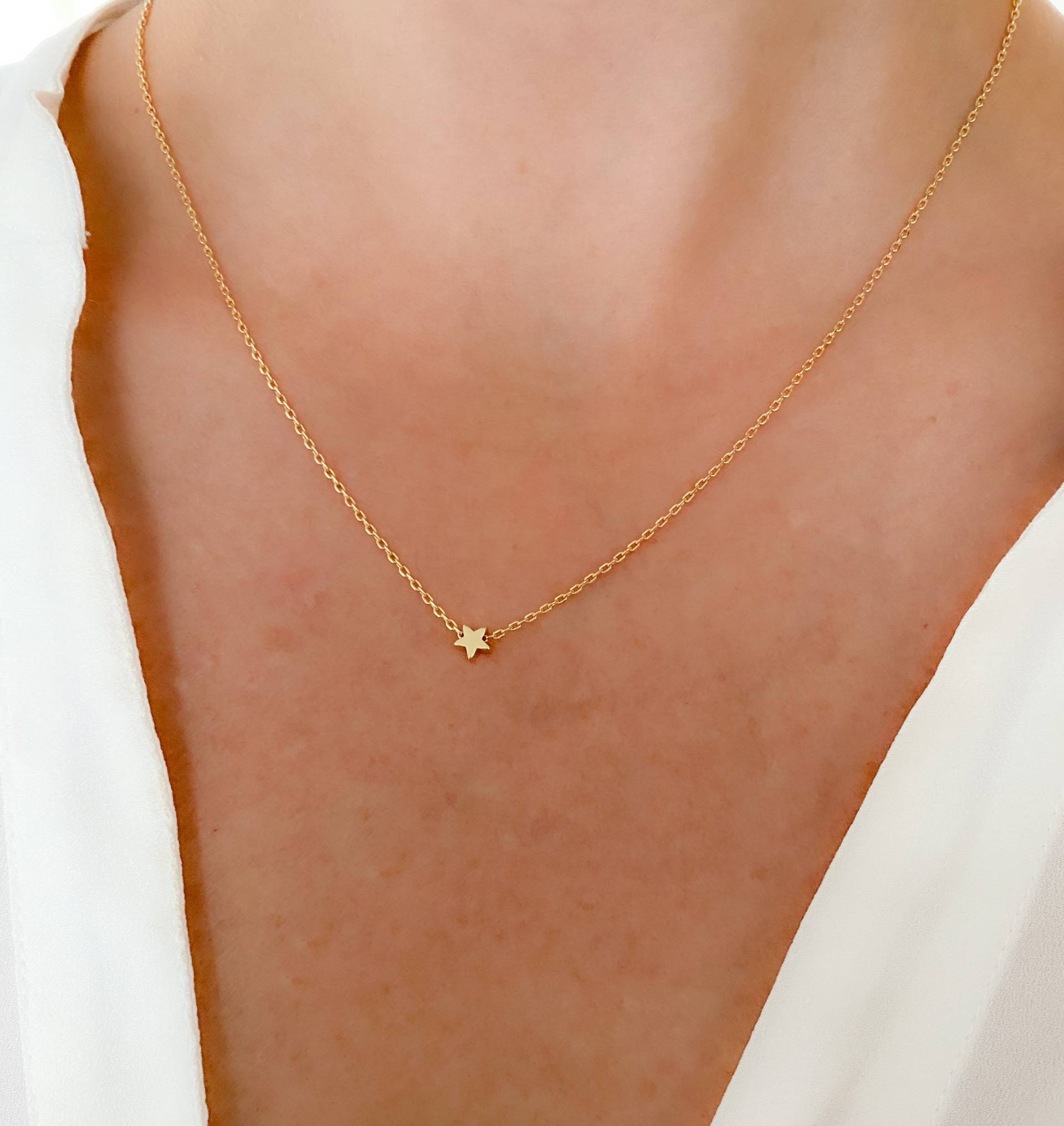 Minimalist Kette, Gold Rosé Himmel Schmuck, Layering Gold Geschenk Für Sie von TheJewelryStandard