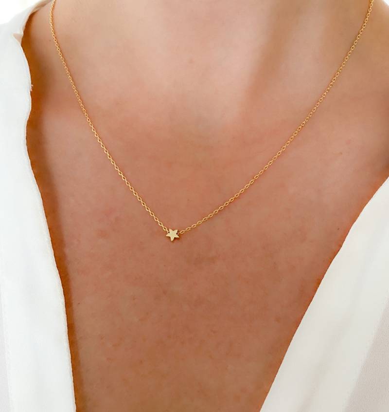 Minimalist Kette, Gold Rosé Himmel Schmuck, Layering Gold Geschenk Für Sie von TheJewelryStandard