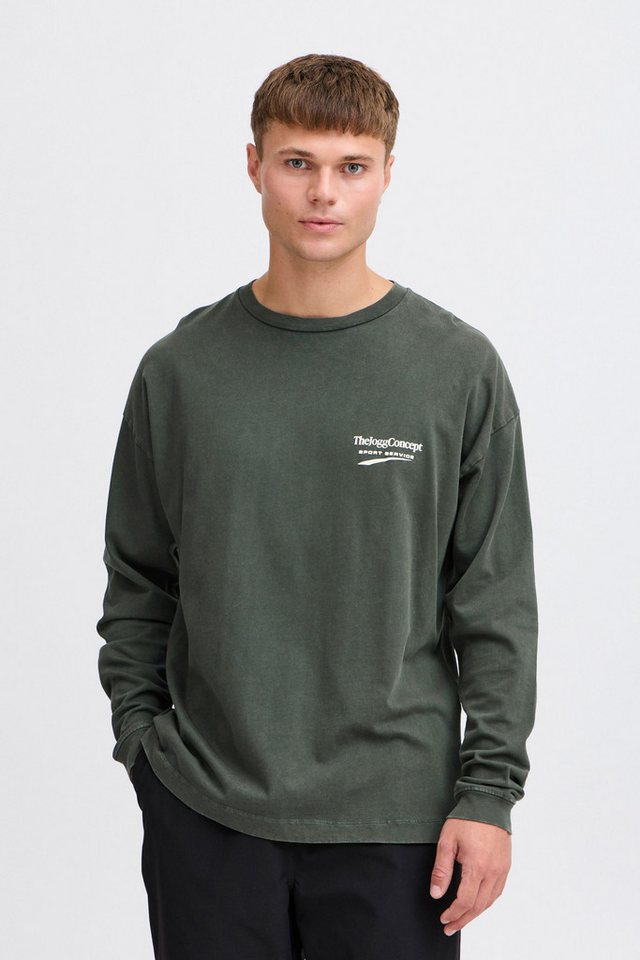 TheJoggConcept Longsleeve JCMMSAM LS TSHIRT lässiger Rundhalspullover mit Backprint von TheJoggConcept