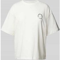 TheJoggConcept Oversized T-Shirt mit Label-Print in Offwhite, Größe M von TheJoggConcept