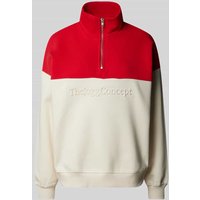 TheJoggConcept Sweatshirt mit Label-Print Modell 'AGE' in Rot, Größe M von TheJoggConcept