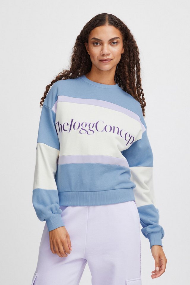 TheJoggConcept Rundhalspullover JCSAKI BLOCK SWEATSHIRT- cooler Sweatpullover mit Colorblock von TheJoggConcept