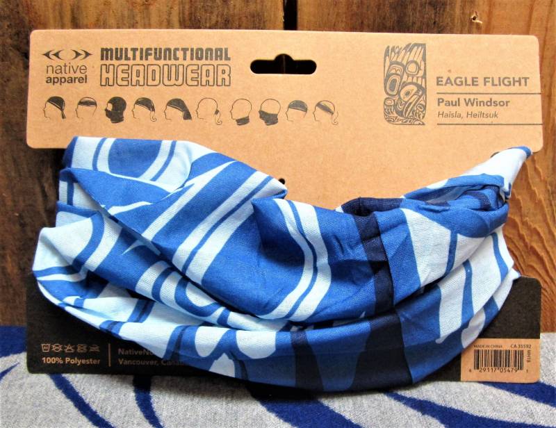 Haisla Heiltsuk First Nation "Adlerflug' Multifunktionale Kopfbedeckung Pazifik Nord West Küste Native Indigene Mode Kunst von TheKanataShop