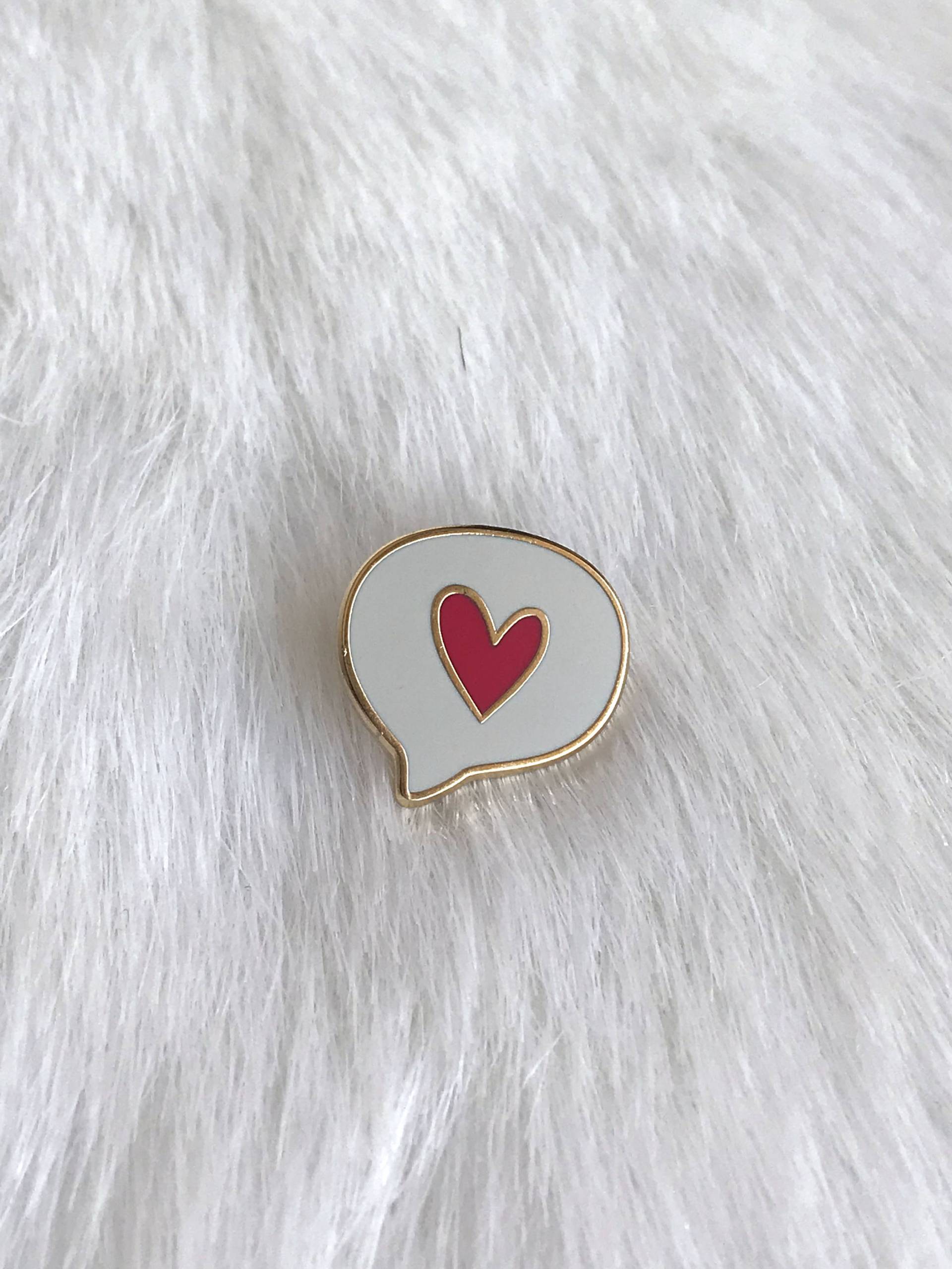 Herz Sprechblase Pin Herz Sprechblase Pin von TheKeyOfCute
