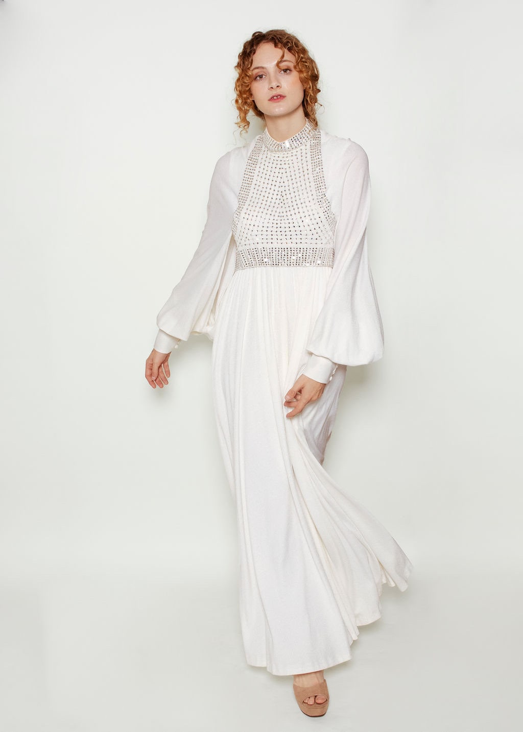 Geoffrey Beene Weißes Strasskleid Geoffrey Beene Weißes Strasskleid von TheKitVintage