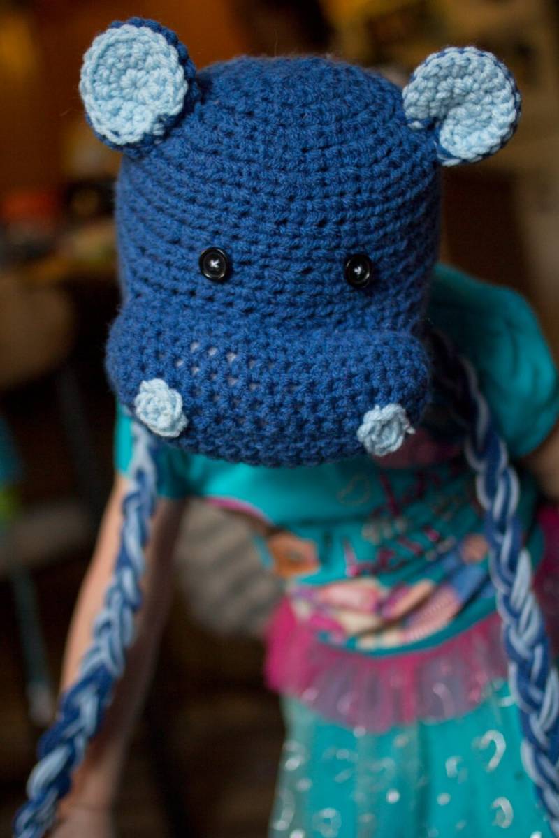 Gehäkelte Nilpferd Mütze von TheKnottyGeek