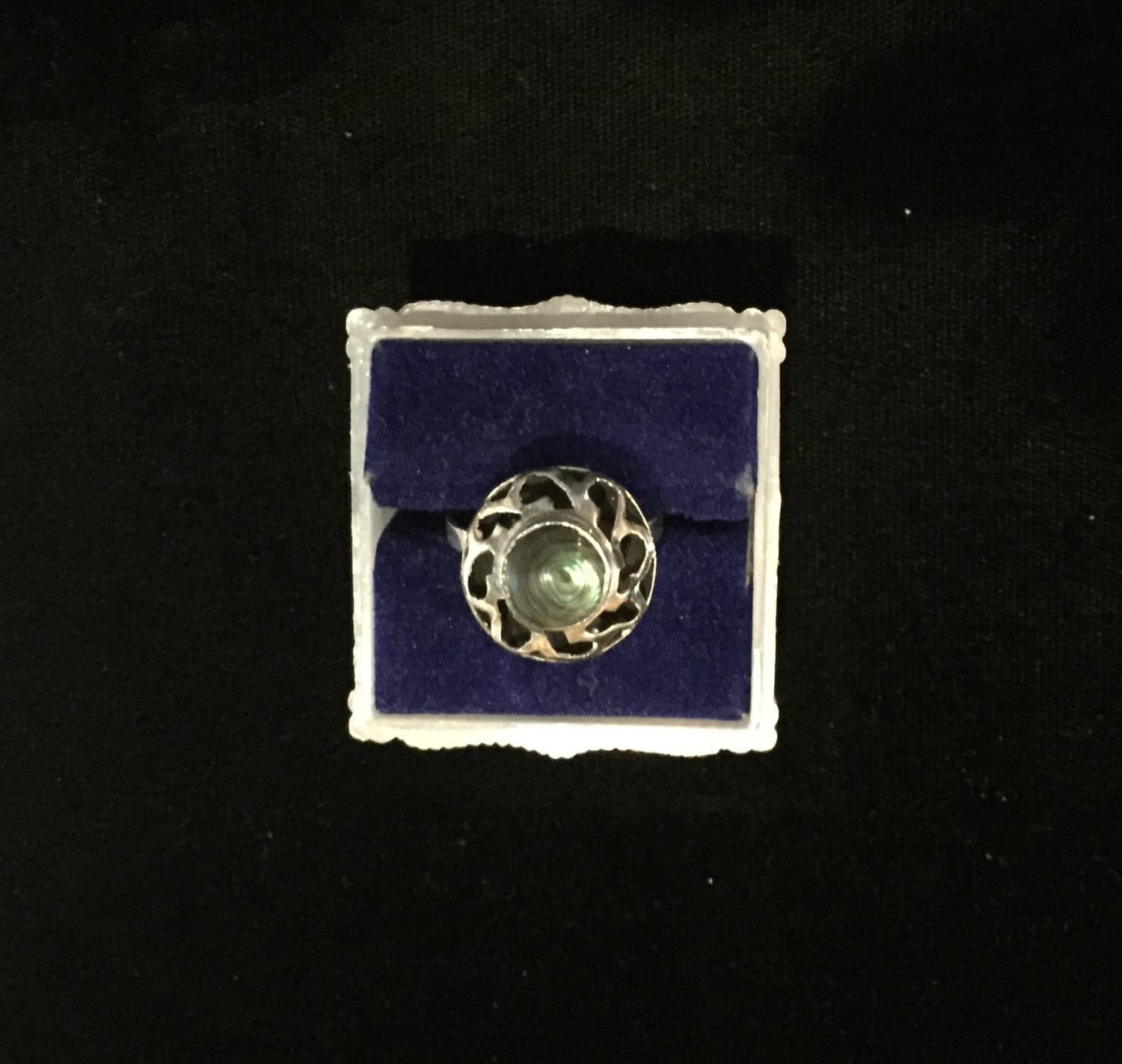 Vintage Verzierten Sterling Silber Ring Mit Abalone Vintage Verzierten Sterling Silber Ring Mit Abalone von TheLadyCollects