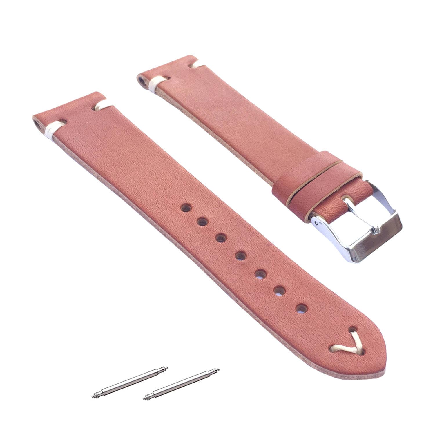 Handgefertigtes Vintage Tan Leder Uhrenarmband Handgenäht Mit Kontrastnähten in Den Breiten 18mm, 20mm Und 22mm Handgefertigtes Vintage Tan Leder Uhrenarmband Handgenäht Mit Kontrastnähten in Den Breiten 18mm, 20mm Und 22mm von TheLeatherJunkie