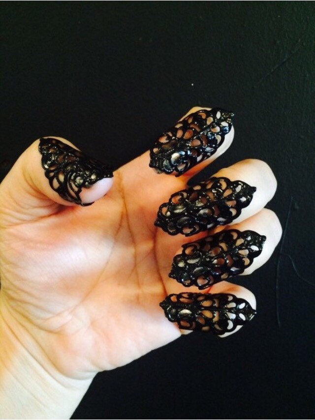 10 Stück.kleine Krallenringe, Metall Fingertips, Metallnägel, Kleine Krallenringe, Schwarze Farbe, Verstellbar 10 Stück.kleine Krallenringe, Metall Fingertips, Metallnägel, Kleine Krallenringe, Schwarze Farbe, Verstellbar von TheLegacyArt